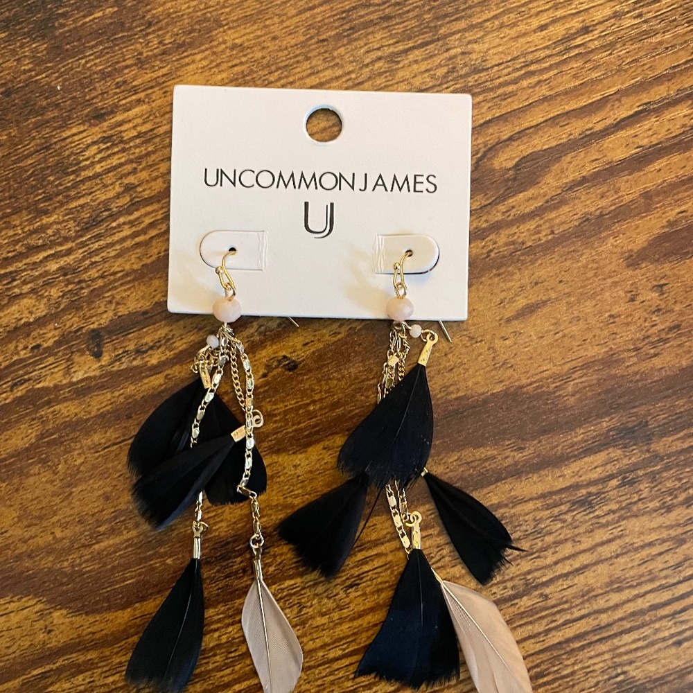 Uncommon James black and white pierced earrings